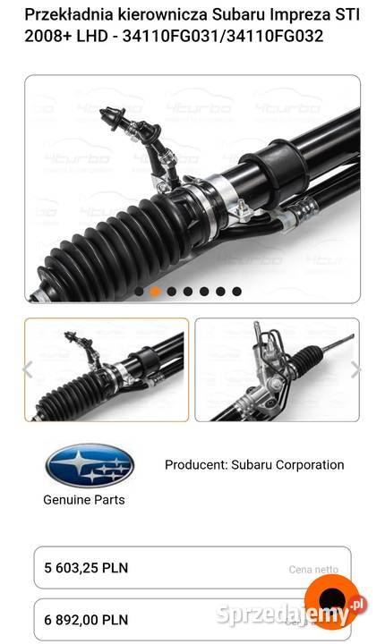 Subaru Impreza STI Przekładnia Kołyska Kraków
