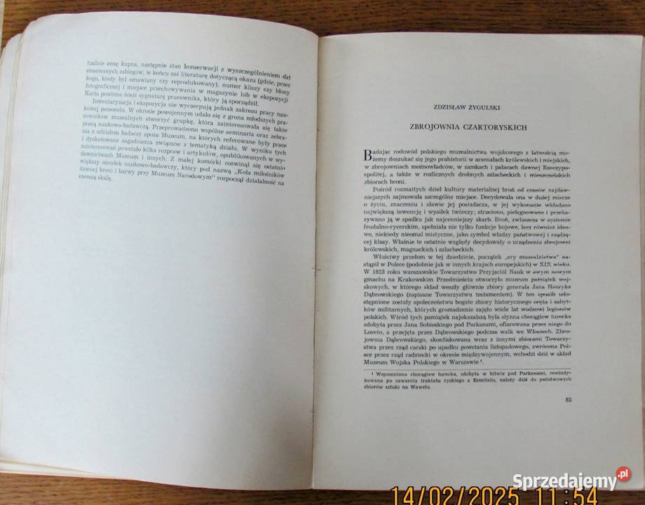 Muzealnictwo Wojskowe Tom I z 1959 roku Bychawka Trzecia