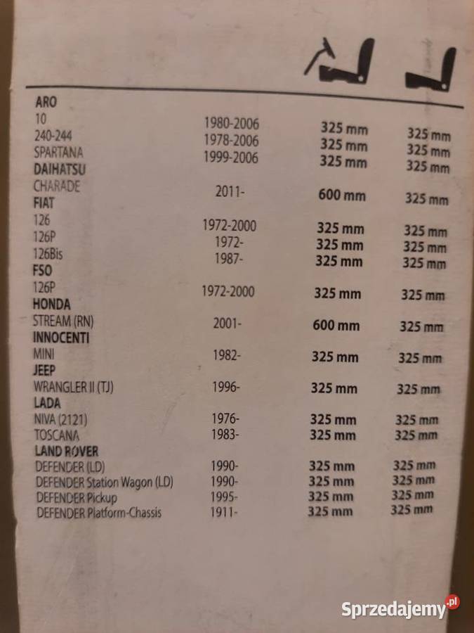 Pióro wycieraczki 325mm Fiat Lada Land Rover Wycieraczki i spryskiwacze śląskie Będzin