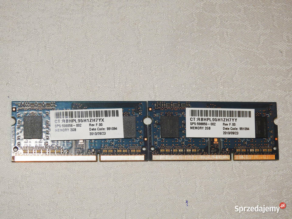 Hynix DDR3 4GB 2x2GB PC3 10600S 1333Mhz SODIMM podkarpackie