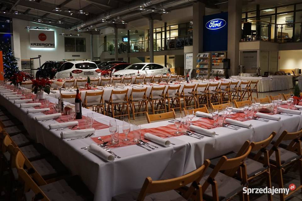 Stół okrągły krzesło pokrowiec grzybek Wieliczka