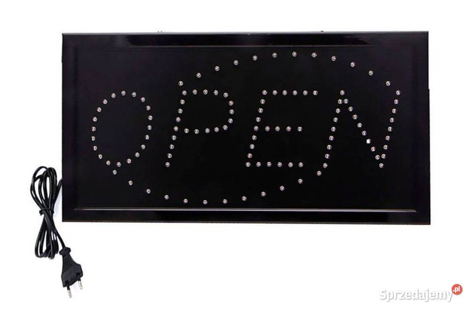 Tablica informacyjna świetlna OPEN 48x25 neon Biłgoraj sprzedam