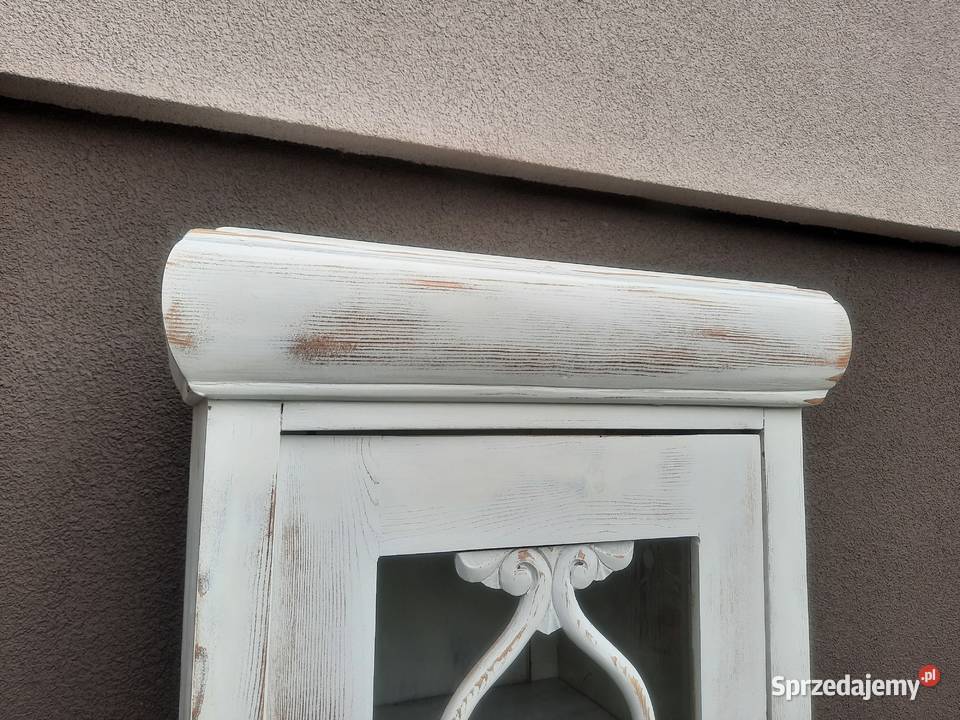 Stary międzywojenny słupek szafka shabby biały Tczew sprzedam