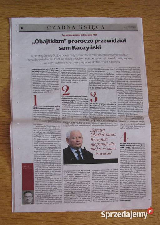 Czarna Księga PiS Obajtek Gazeta Wyborcza Pozostałe lubelskie Parczew sprzedam