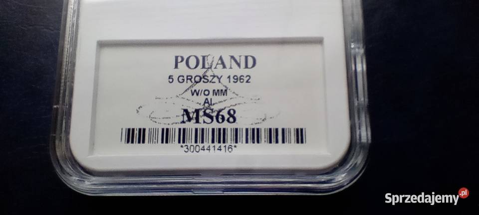 Stare monety 5 groszy 1962 MS68 PRL Polska Lesko