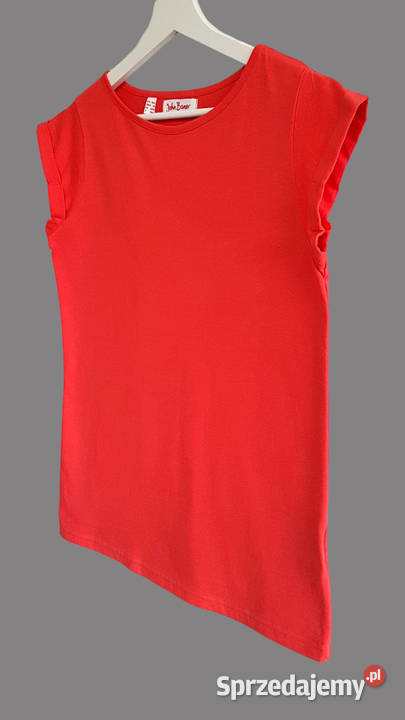 Damska bluzka czerwona z krótkim rękawem Bluzki i koszule