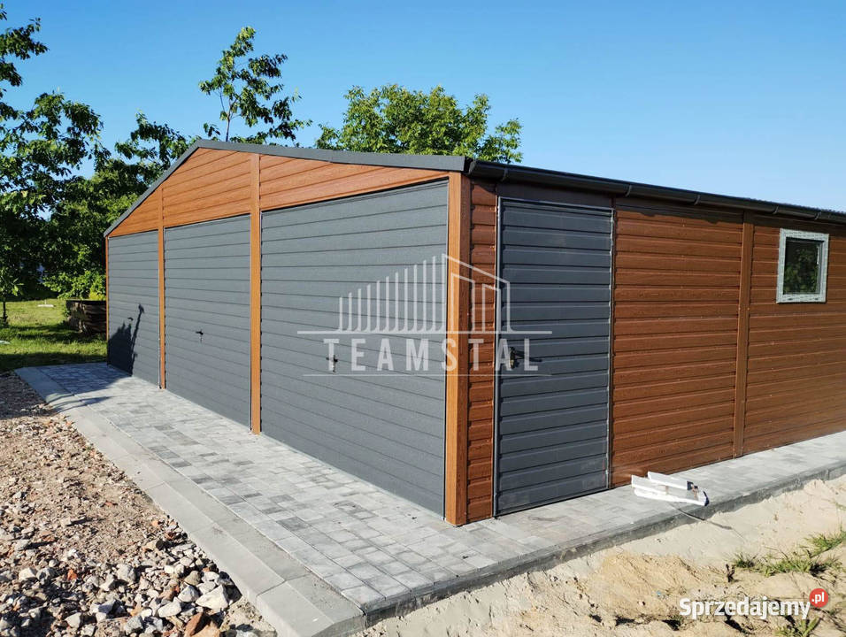 GARAŻ BLASZANY 9m x 6m 3x Brama 2x okno drzwi Słupsk sprzedam