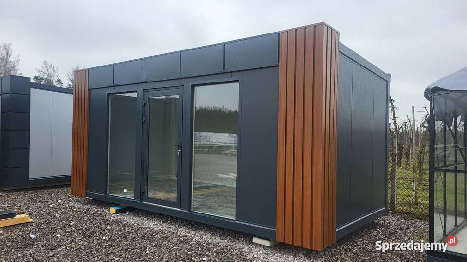Pawilon kontener z płyty PIR całoroczny biurowy