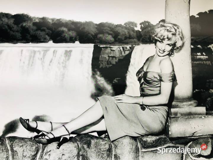 Plakat obraz Marilyn Monroe 50x35 czarnobiały czarny Łódź