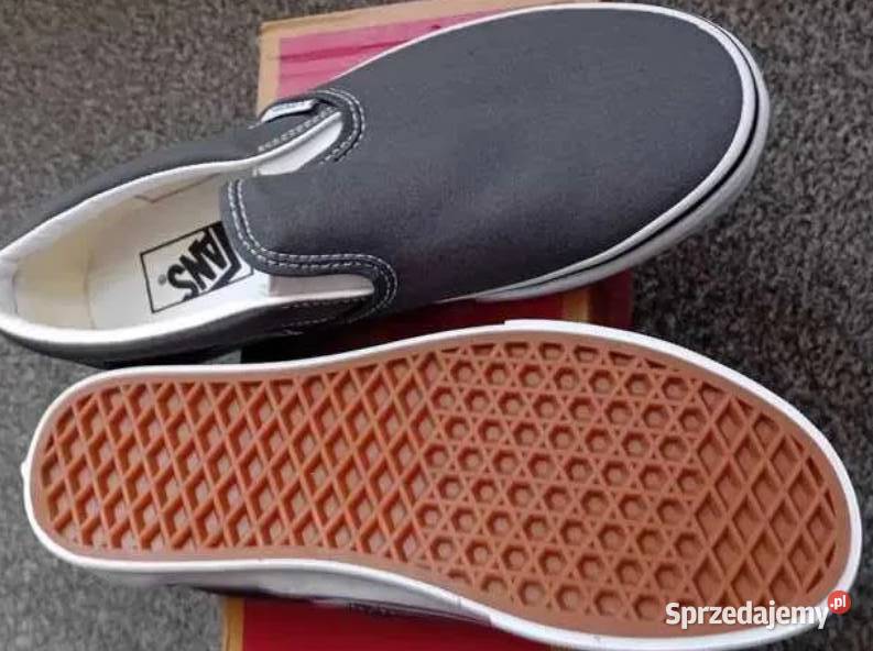 Nowe trampki VANS Classic SlipOn Charcoal tkanina Malbork