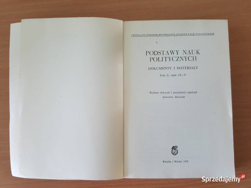 KSIĄŻKA Podstawy nauk politycznych podręcznik Książki naukowe i popularnonaukowe Złotniki