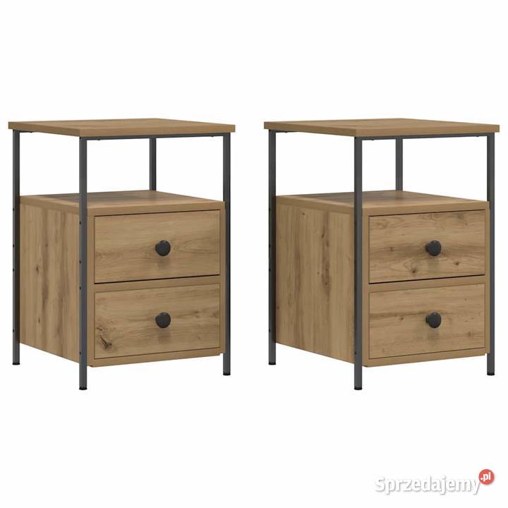 vidaXL Szafki nocne 2 dąb artisanSKU857261