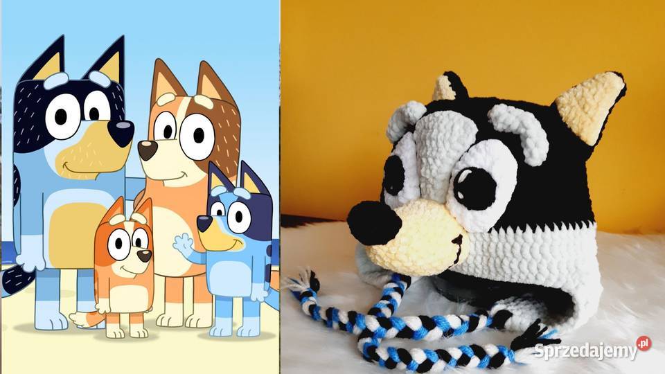 Szydełkowy czapka z Bajki Bluey z Rodziną Kraków