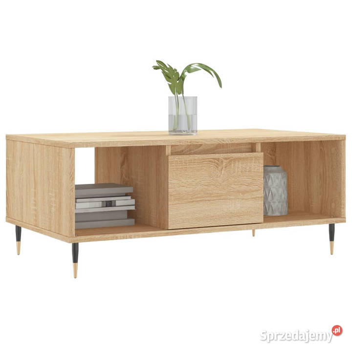 Stolik kawowy dąb sonoma 90x50x365 materiał Warszawa
