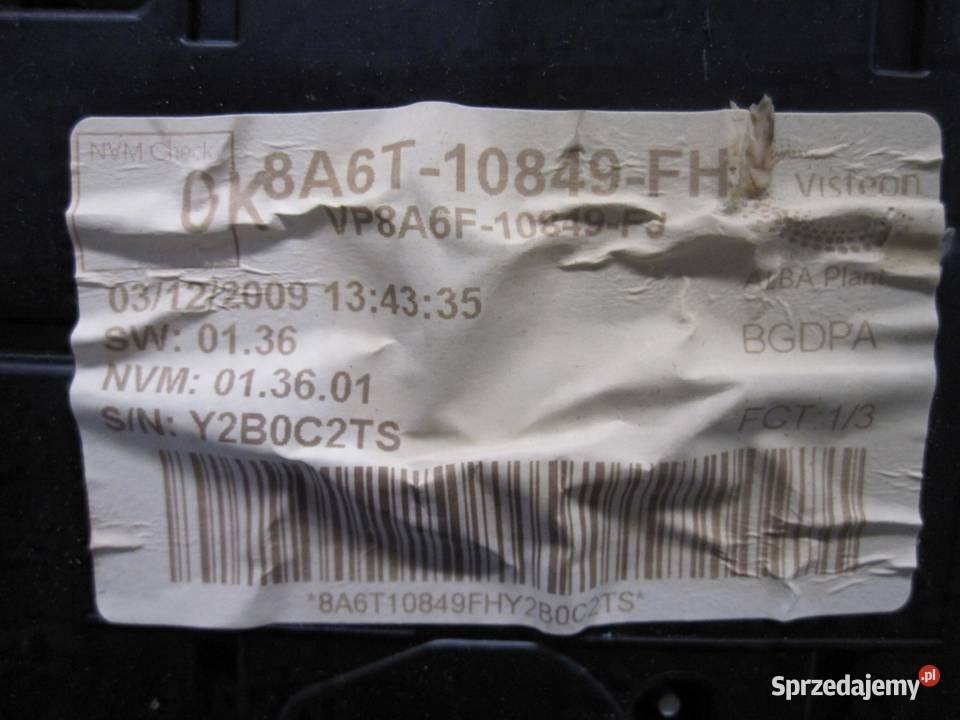 FORD FIESTA MK7 VII 09r licznik zegary