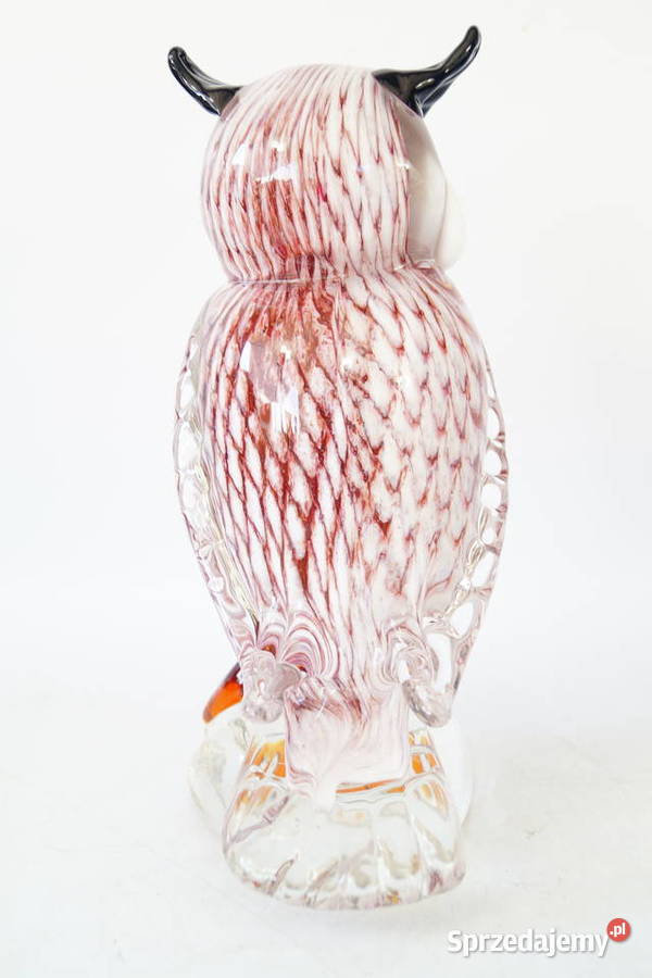 Figura szklana figura Murano style SOWA symbol Gizałki