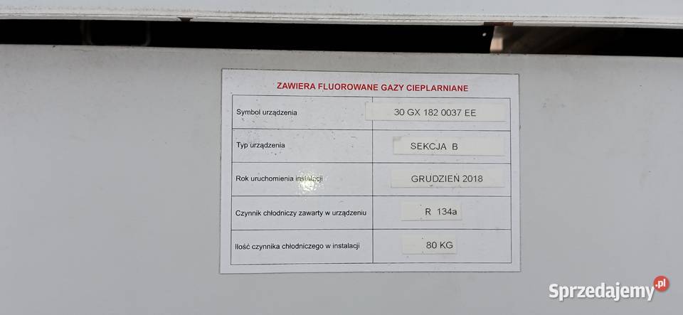 Chiller agregat wody lodowej Carrier 30 GX 182 Produkcja Łódź