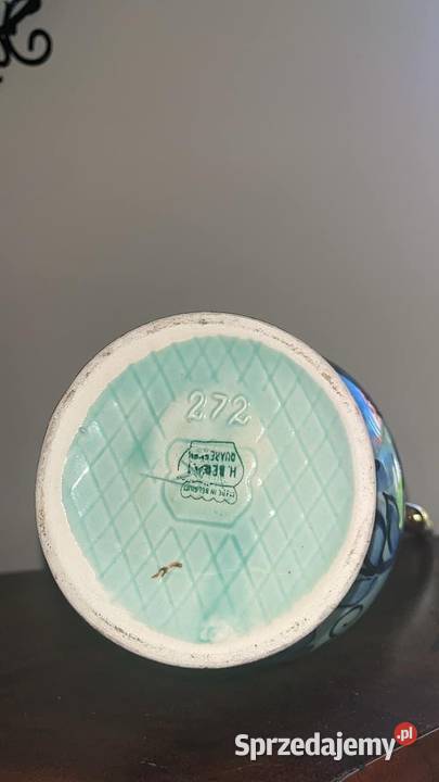 Amfora z ptakiem Wazon Vintage Hubert Bequet Porcelana i szkło Gdańsk