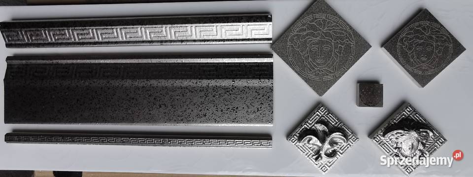 VERSACE Srebrne dekory i cokoły ceramiczne