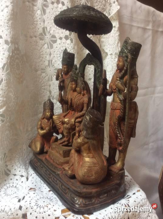 CUDO CIEZKA RZEZBA Z BRAZU HINDUSKI BOG BUDDA z dolnośląskie Bystrzyca Kłodzka