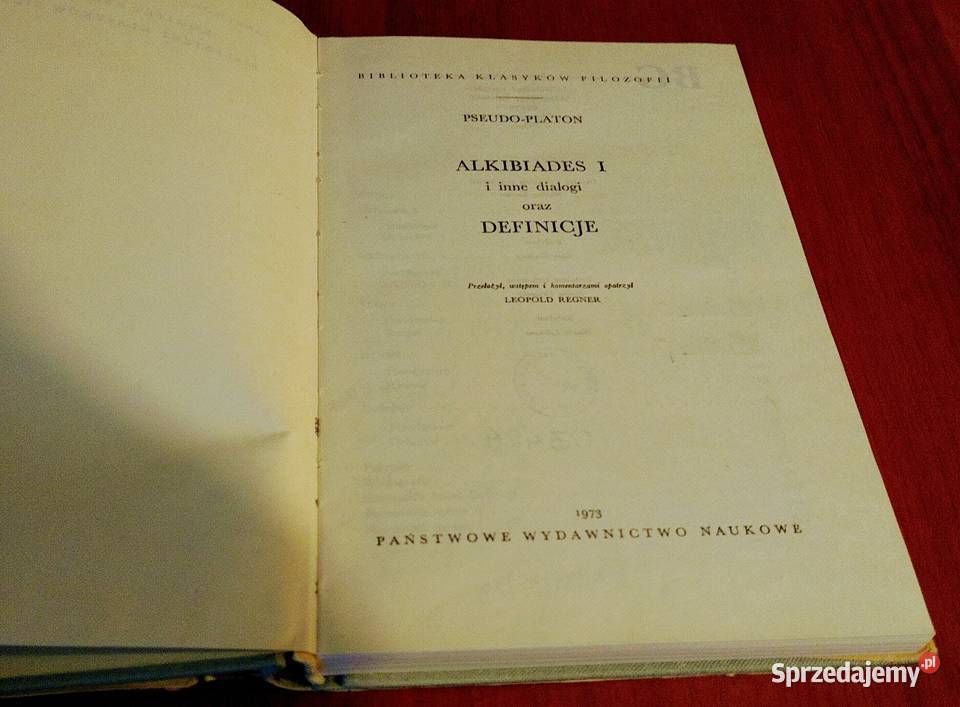 Alkibiades I i inne dialogi Definicje Książki naukowe i popularnonaukowe pomorskie Gdańsk
