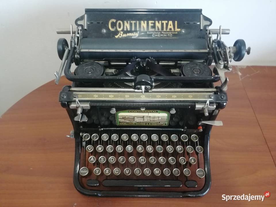 Stara maszyna do pisania CONTINENTAL lata 20 Borów