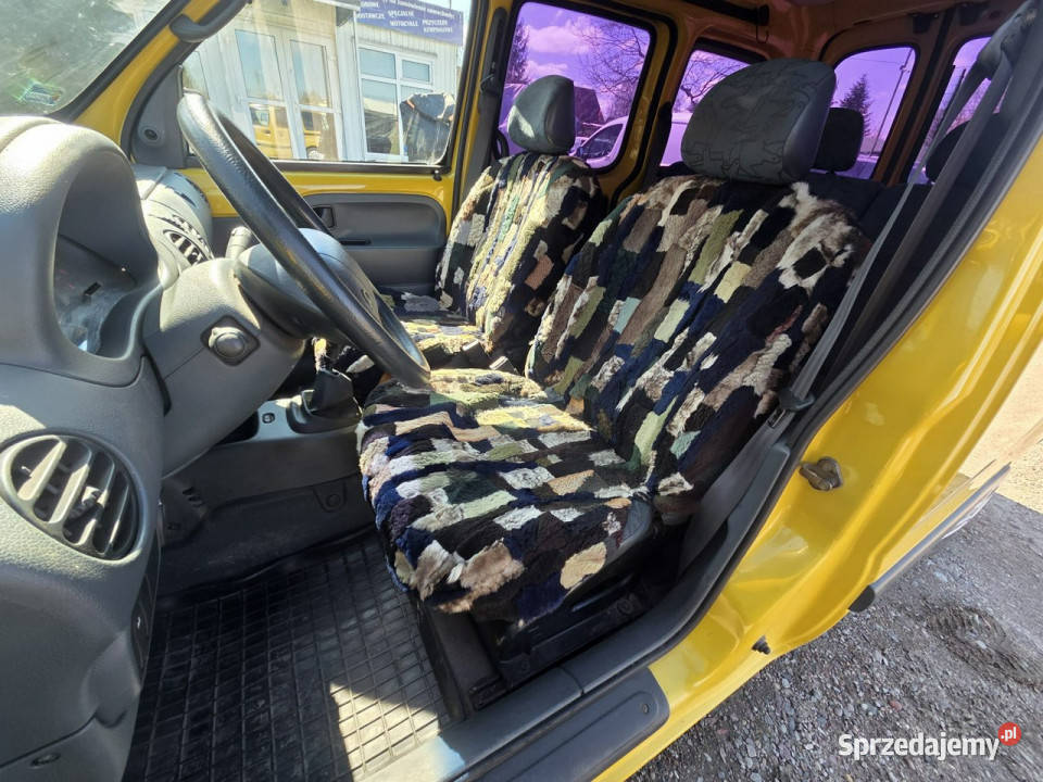 Renault Kangoo 14 benzyna56Salon Polska1 właść I żółty Samochody osobowe Kętrzyn