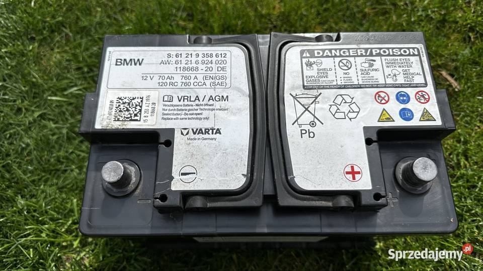 Akumulator BMW Varta 70 Ah AGM VRLA Akumulatory Sieradz