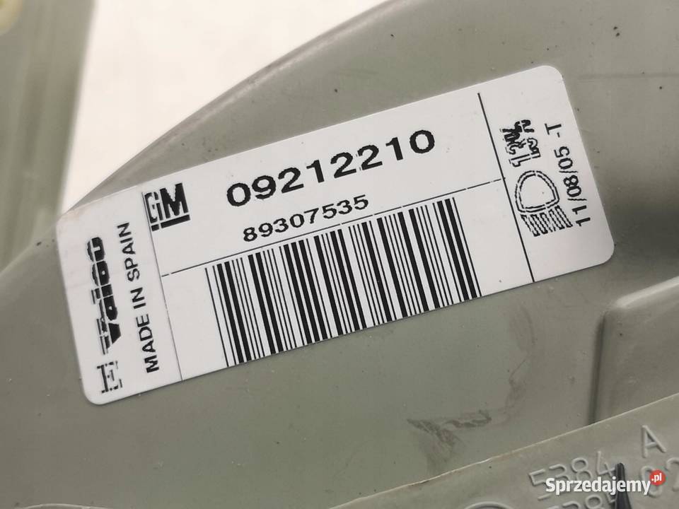 LAMPA LEWY PRZÓD OPEL AGILA A 20032007 9212210