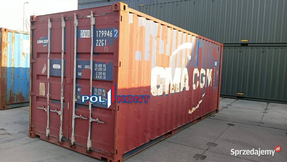 OKAZJA Kontener morski 6 metrowy 20 DV używany Produkcja mazowieckie Warszawa