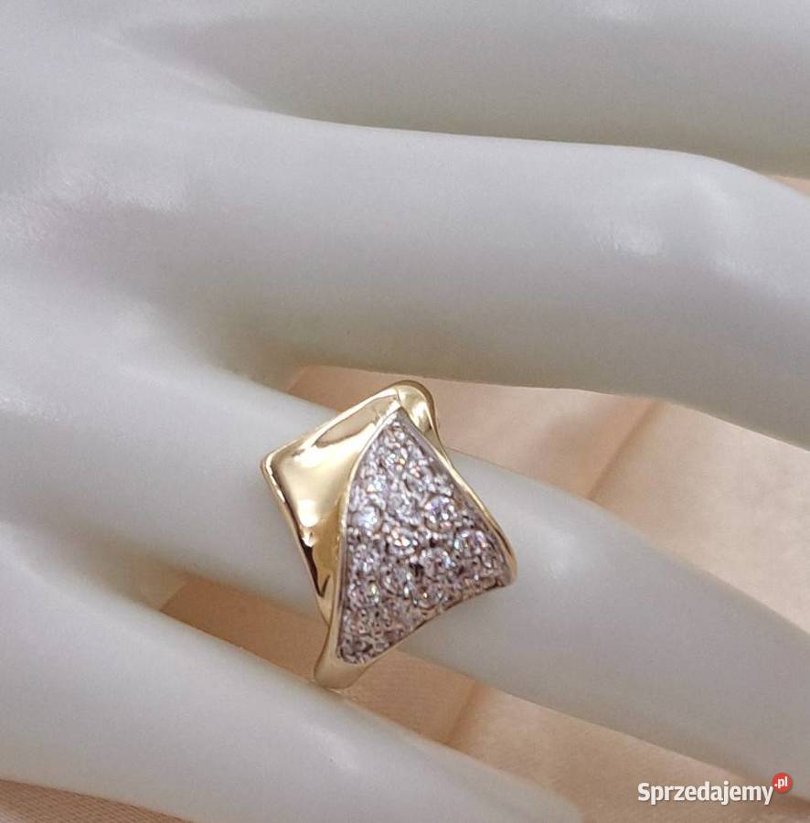 Pierścionek r14 Złoty pr585 Glamour Z825 Pierścionki wielkopolskie Poznań sprzedam