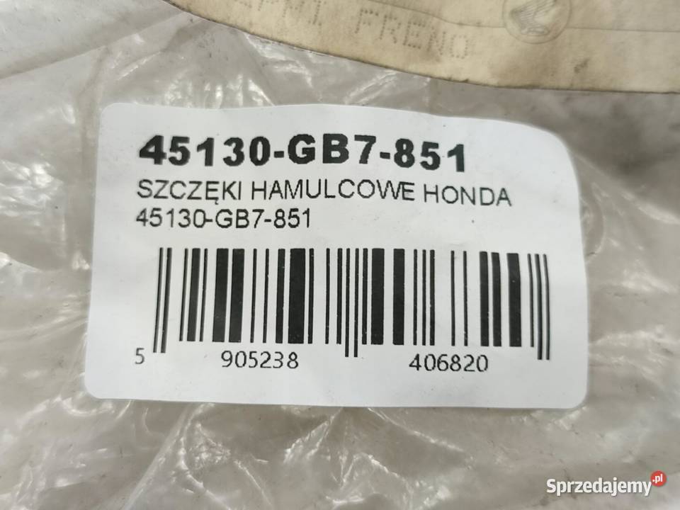 SZCZĘKI HAMULCOWE HONDA PX50R NOWE ORYGINALNE lubelskie