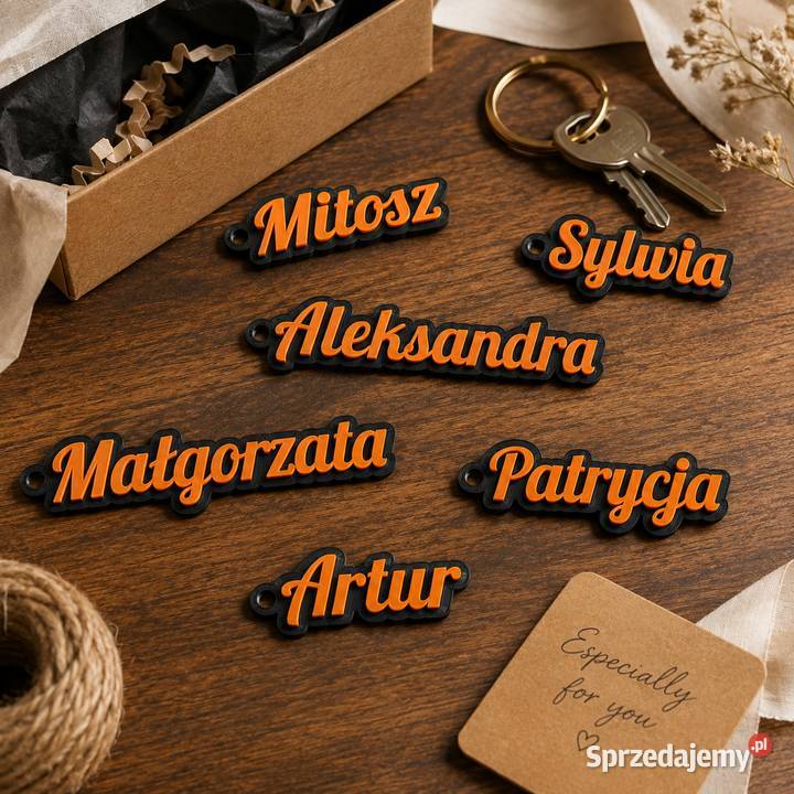 Brelok 3D z imieniem PERSONALIZOWANY dowolny łódzkie Sieradz sprzedam