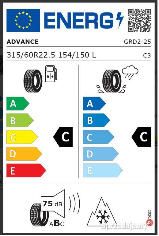 ADVANCE GRD2 31560 R225 Opony napędowe 4 sztuki 60 Zarębki sprzedam