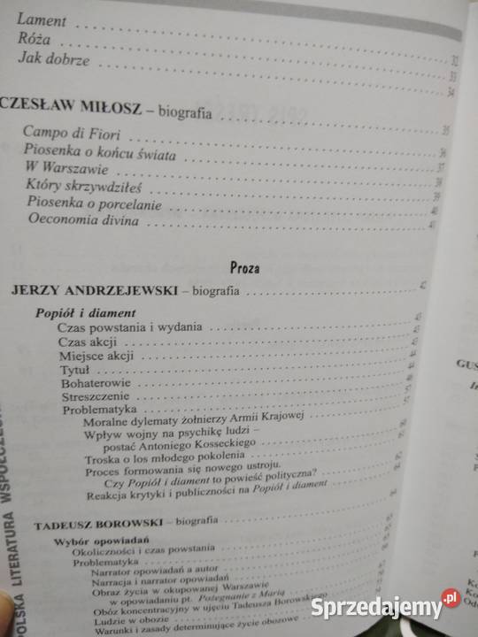 Polska literatura współczesna 7a Greg mazowieckie Warszawa sprzedam