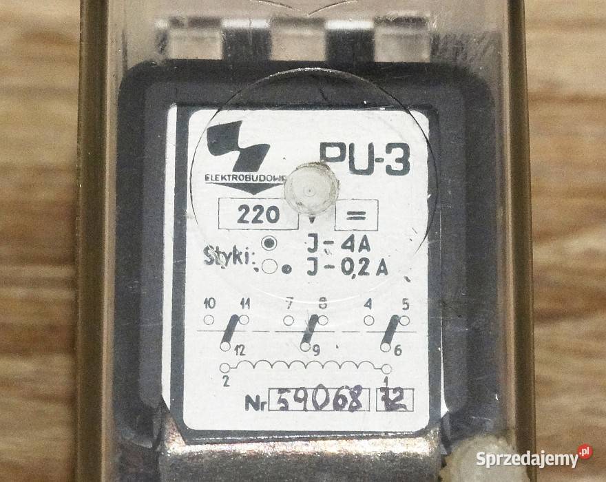 Przekaźnik PU3 ELEKTROBUDOWA 4 A 250 VAC cewka śląskie Gliwice
