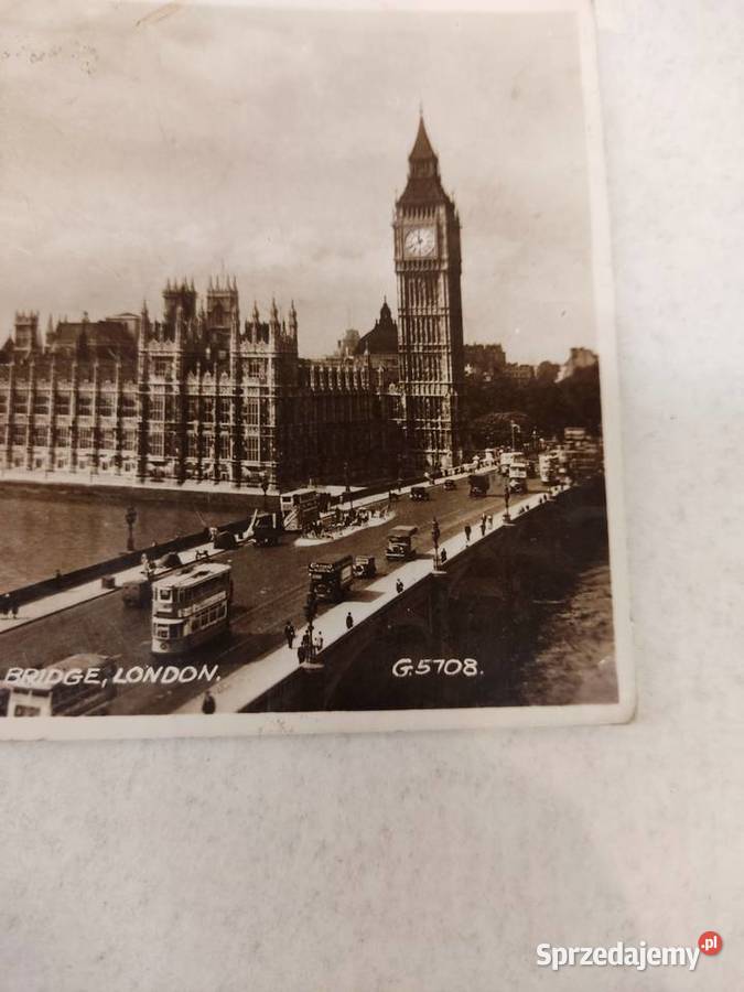 Pocztówka widokówka Pałac i most Westminsterski Antyki, Sztuka, Kolekcje opolskie Głuchołazy