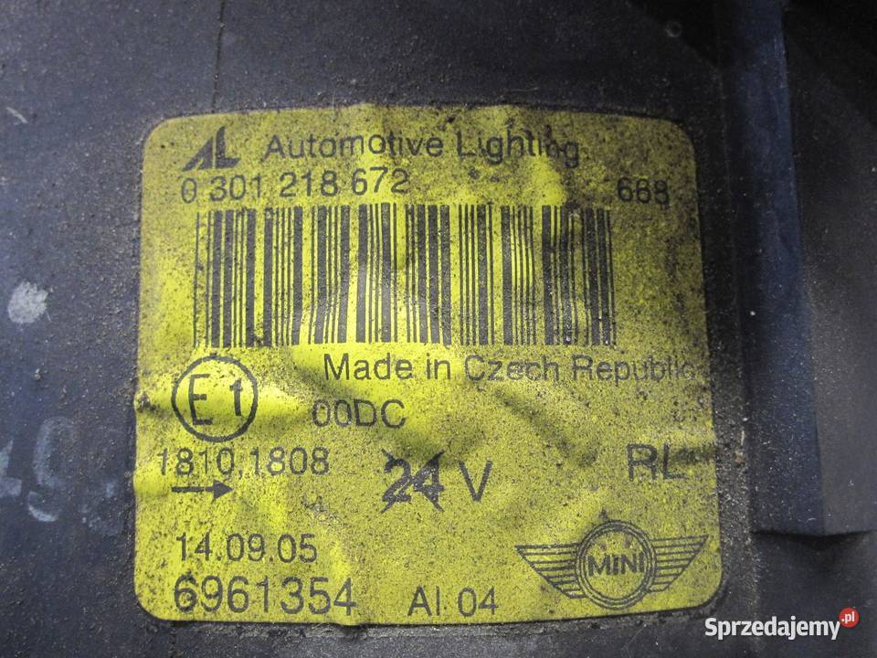 MINI COOPER I lampa lewa przód 6961354