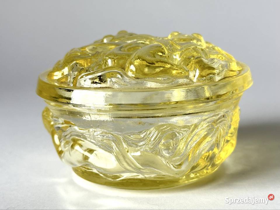 Stare cytrynowe puzderko Bohemia Czechosłowacja Warszawa