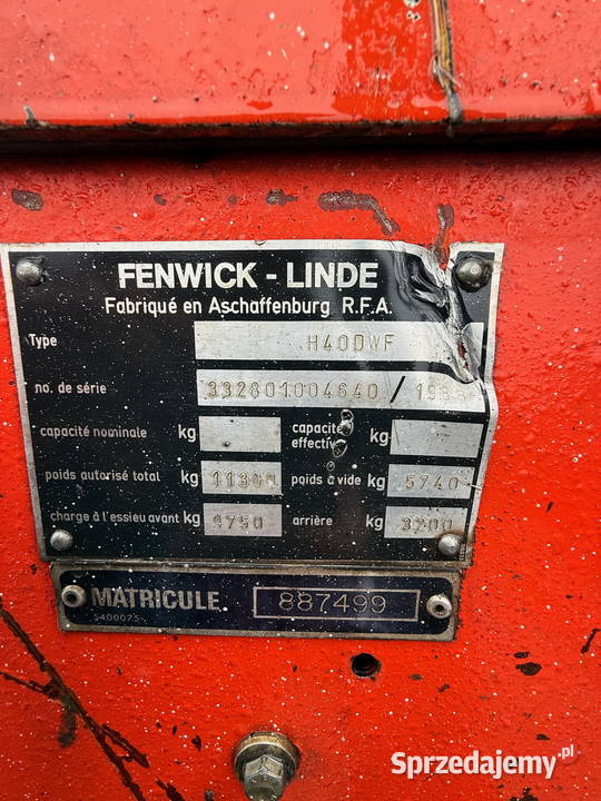 wózek widłowy LINDE H40D DEUTZ diesel bliźniacze Linde Wózki widłowe