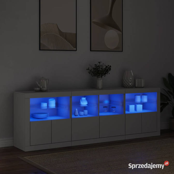 Szafka z oświetleniem LED biała 202x37x67 mazowieckie sprzedam