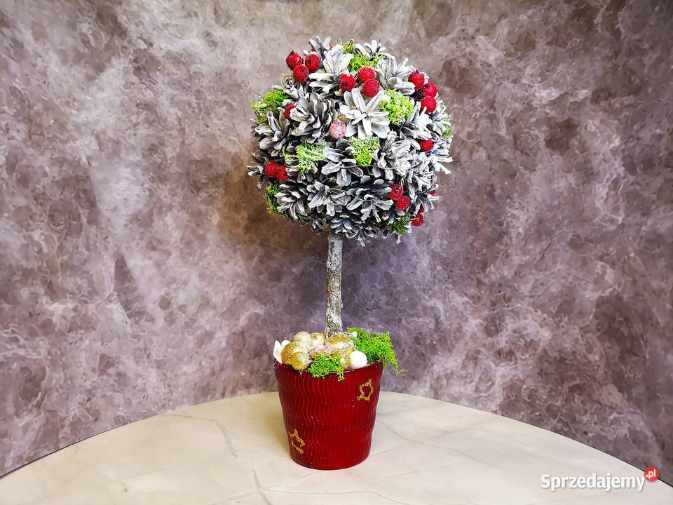 Ręcznie wykonany stroik świąteczny LED 35 świętokrzyskie