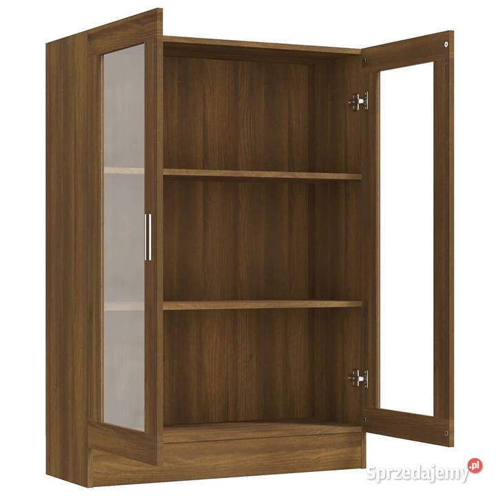Witryna brązowy dąb 825x305x115 materiał Warszawa