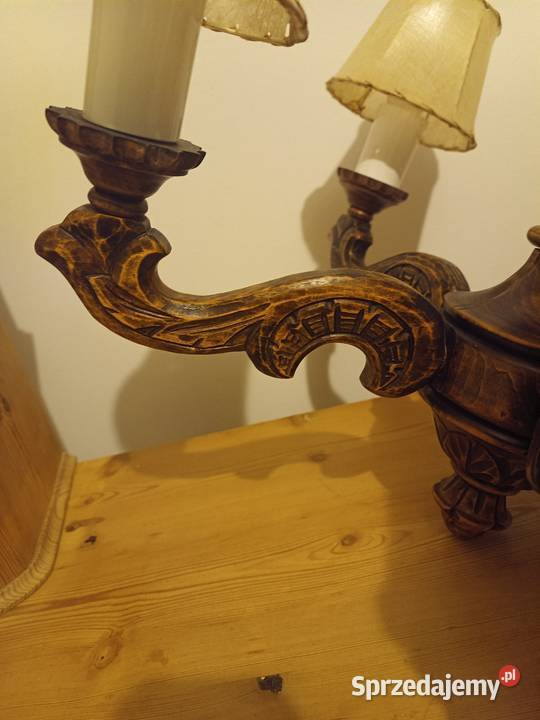 Żyrandol drewniany Brzeg