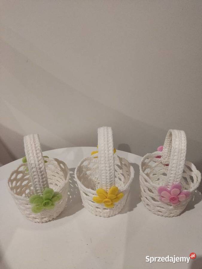 Małe koszyczki szydelkowe podkarpackie Dębica