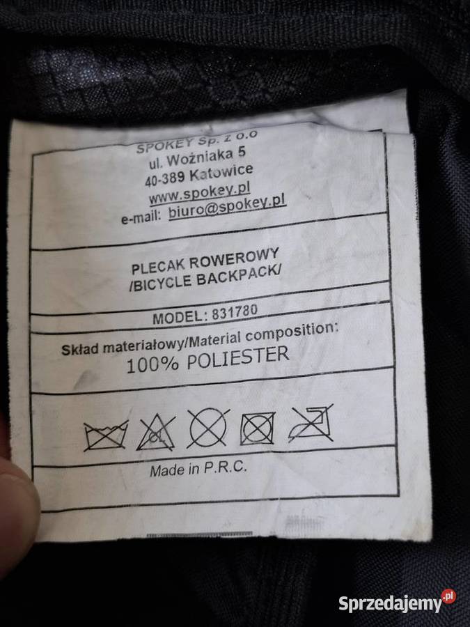 Plecak biegowy rowerowy Spokey Sprinter sportowy Kraków