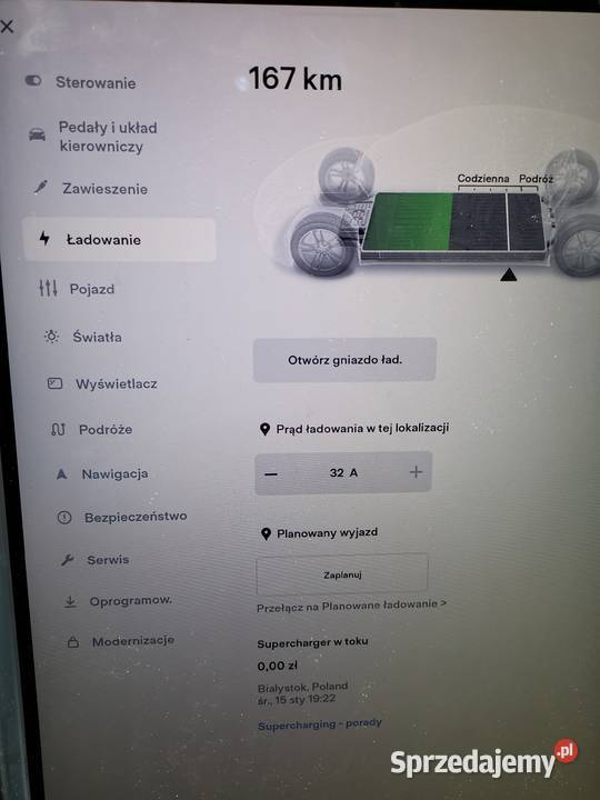 Tesla model S 2014 darmowe ładowanie sprzedam