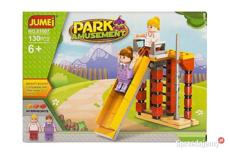 Klocki Jumei PARK ROZRYWKI 130 elementów 25 x 18 Klocki Poznań