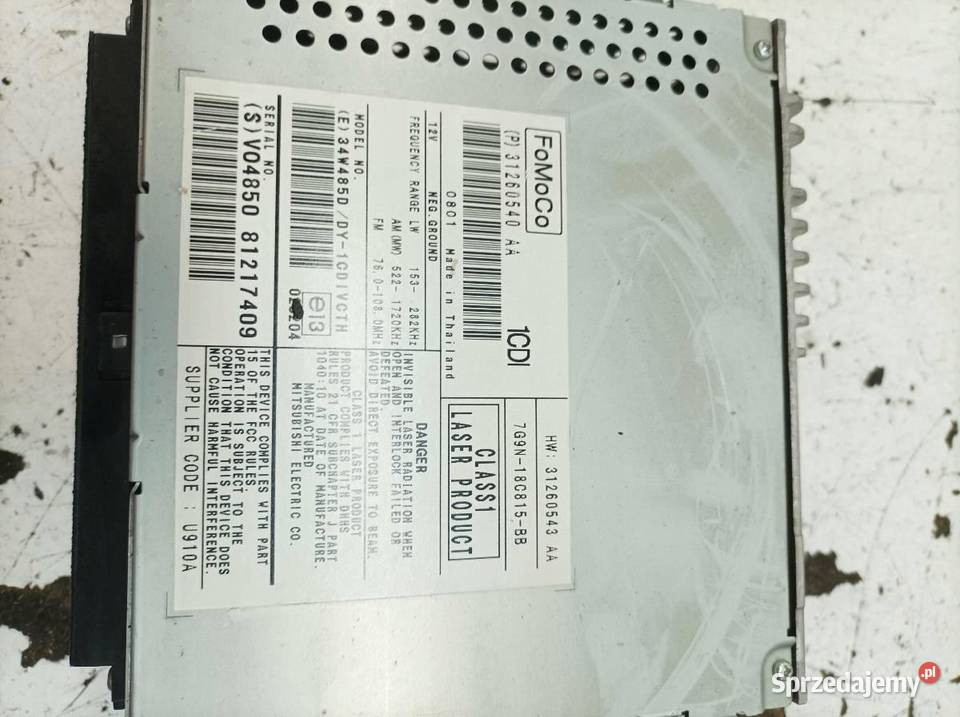 RADIO 31260540AA Volvo S80 II 2006 Sprzęt audio fabryczny