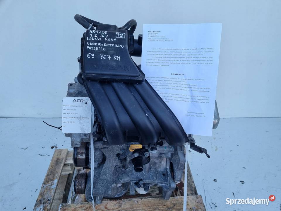 SILNIK Nissan Note II 12 16V 80 serwisowany 69 Chełm